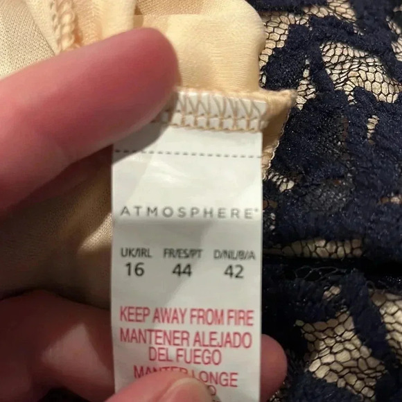 Atmosphere Navy Lace Pencil Skirt - Picture 9 of 9